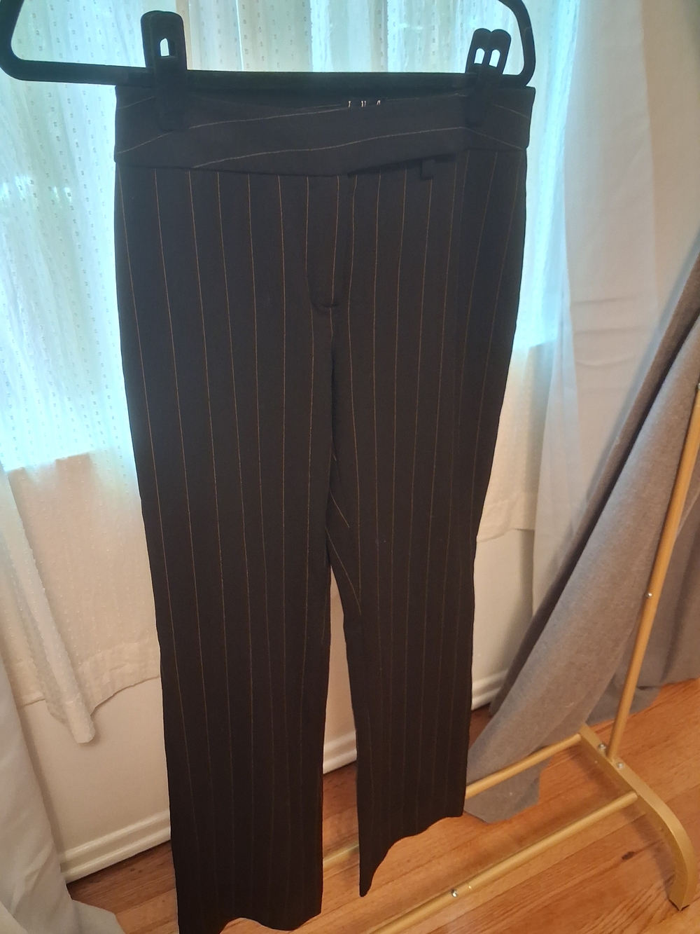 INC International Concepts Black Pinstripe Dress Pants